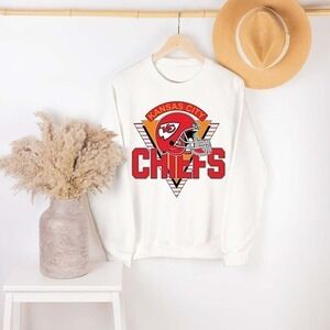 Retro Kansas City Chiefs Football Fan Crewneck Sweatshirt